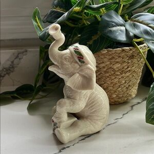 Lenox Holiday Ceramic Elephant Figurine